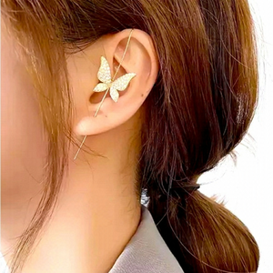 Butterfly ear cuff